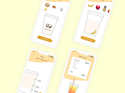 Smoothie Order making smoothie mobiledesign smoothieorder ui ux xddailychallenge