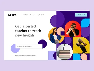 Learning Website Landing Page design designer desktop figma figmadesign landing page design landingpage learning learning platform mentor teacher teaching ui ux webdesign website