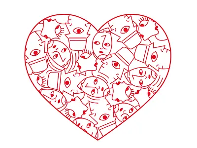 ST VALENTINE art artist boy deisigner design eyes gay girl heart icon illustration lgbtq mastra symbol