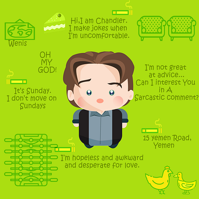 Chandler illustration vector