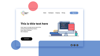 Bronco Devs web landing page UI creative website ui ux design web landing page ui web template design website design