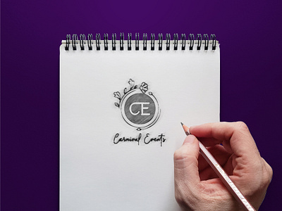 Carnival Events Logo (1) | Minimal CE logo adobe branding company company branding design illustrator logo design logodesign minimal minimalism minimalist mockup mockups pencil pencil sketch photoshop sketchbook sketching violet