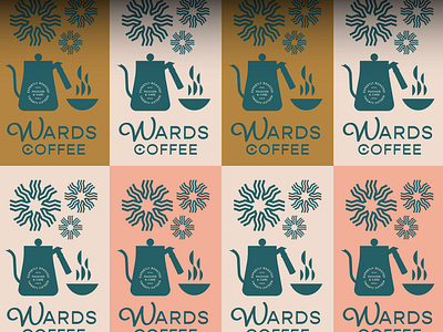 Wards Coffee coffee branding coffee logo coffee pot coffee shop coffeeshop sun sun logo