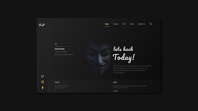 Hacking Website UI design ethical hacking website ui farhanurrahman1 hacking landing page ui hacking website landing page ui ux design web landing page design