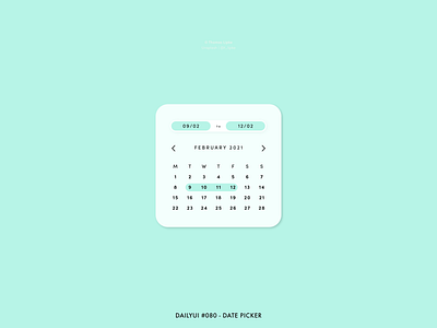 Daily UI #080 - Date Picker 080 adobe xd app calendar challenge dailyui date date picker datepicker dates design digital interaction interface minimal pastel picker planner ui ux