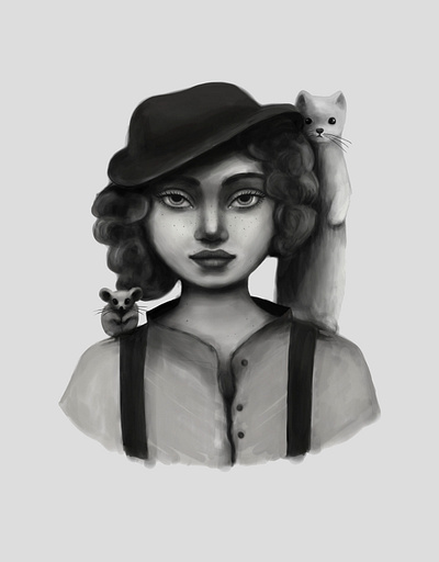 Spirit animal animal character characterdesign female girl illustration musician
