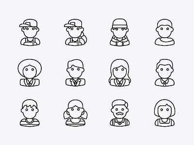 Avatars avatar avatar design avatar icons avatardesign avatars icon icon design icon set iconography icons people people icons people logo person user user interface user interface design