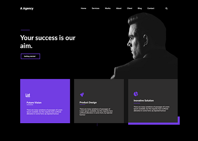 Agency hero section app art branding design graphicdesign ui user experience user interface design userinterface ux web web design weblayout website