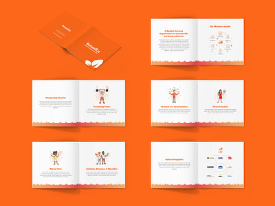 BotaniCo Booklet art direction book booklet booklet design brand identity branding brochure brochure design collateral creative direction design graphic design illustration marketing collateral orange print print design