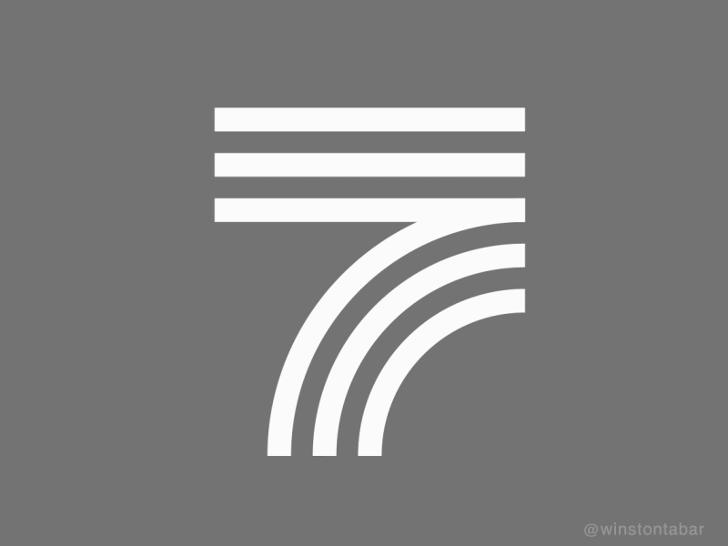 Seven abstract clean design geometric logo logodesigner logomark minimal minimalism modern