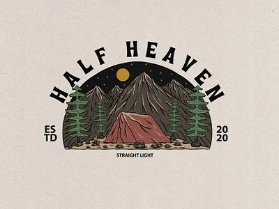 camp fire badge vintage hand drawn design illustration art badge badge logo campfire camping clothes clothing clothing brand clothing design design graphic design illustrator retro retrowave tropical vector vintage vintage badge vintage design vintage logo