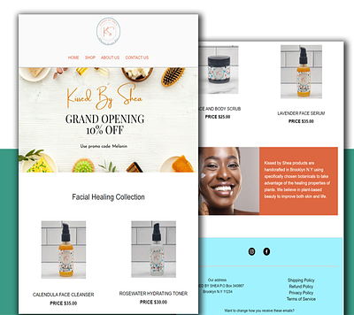 Minimalist Mailchimp Email Template for Beauty Shop design email design email marketing email template email template design mailchimp email template mailchimp template newsletter design