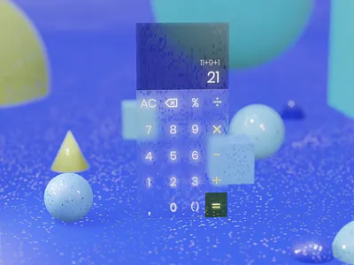 Calculator blender3d calculator daily 100 challenge dailyui dailyui 004