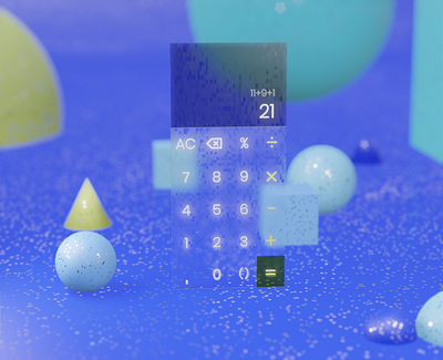 Calculator blender3d calculator daily 100 challenge dailyui dailyui 004