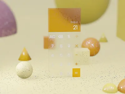 Calculator blender3d calculator daily 100 challenge dailyui dailyui 004