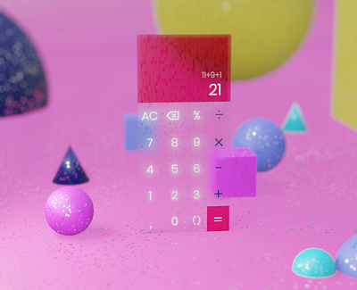Calculator blender3d calculator daily 100 challenge dailyui dailyui 004