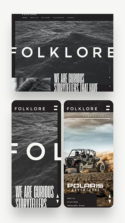 FOLKLORE Brand & Site Launch branding design interactive mobile ui ux visual design web website