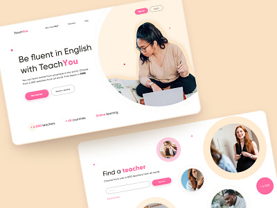 Online school website design concept concept design english learning english learning platform minimal ui uidesign web website