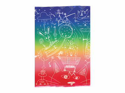 Boredom Explosion animals artwork children book illustration color color palette design fade fine art food illustration nature ombre rainbow rainbow roll stationery design
