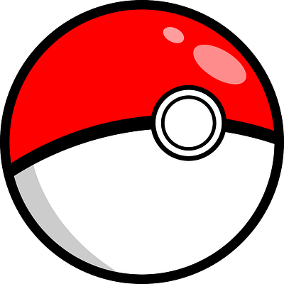 Vector Pokeball circles difference elipse flat inkscape opacity paths pokeball pokemon