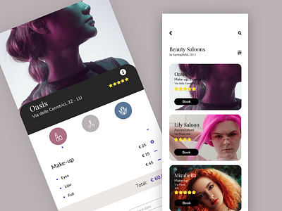 Booking for Beauty Saloons Figma Link app bottle design branding design desktop element flatdesign illustration minimal presentation typography ui uiux