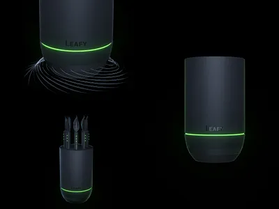 Leafy - Inductive charger 3d blender 3d eco plants product design prototype visualization