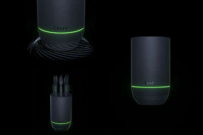 Leafy - Inductive charger 3d blender 3d eco plants product design prototype visualization