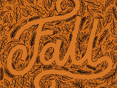 FALL leaves autumn design draw fall hand lettering handdrawn illustration leaves lettering plants type typography