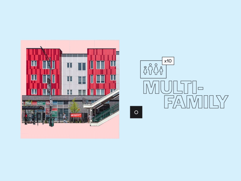 Multi-Family 2d animation design gensler gif housing illustration inclusivity loop mixedmedia