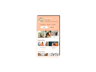 DailyUI 006 User profile dailyui dailyui006 dailyuichallenge profile profile card profile page userprofile