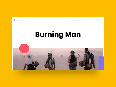 Burning Man Redesign abstract brand branding concert desert festival figma figmadesign hero hero section landing page madewithfigma ui ui design uidesign web web design webdesign website