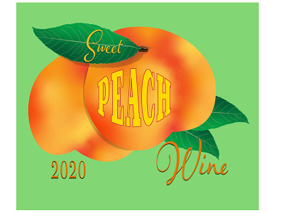 Peach Wine Label adobe illustrator aiga aiga upstate new york branding freelance fruit graphicdesign hire me illustration labeldesign peach product labeling typography vector illustration wine wine label design
