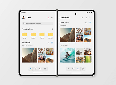 Surface Duo Files app acrylic cageata concept design figma fluent design microsoft uidesign windows windows 10