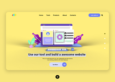 Website Builder Tool Landing Page app builder daily 100 challenge dailyui dailyuichallenge design ecommerce hotel illustration landingpage tool ui uichallenge uiux user profile ux web webapp website design websites