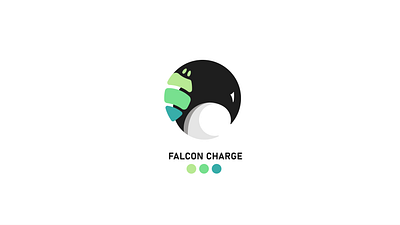 Falcon Charge design falcon flat illustration logo minimal vector