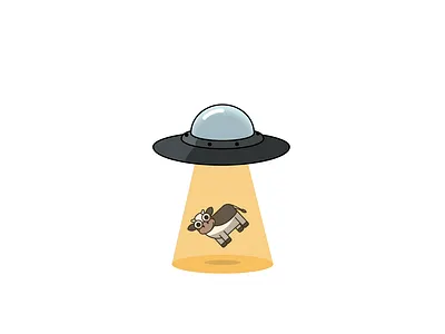 ABDUCTED - DAY 071 2d 2d animation abducted after effects animation cow flying saucer illustration loop motion design motion graphics ufo
