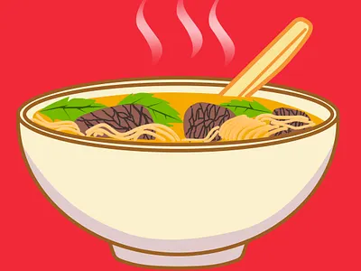 Pho Design adobe photoshop art design drawing food illustration noodles soup