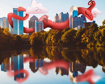 Atlanta atlanta design flat illustration minimal