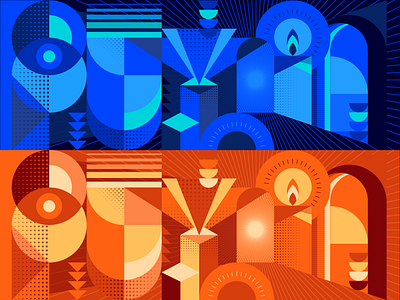 deco candle decoration eye illustration