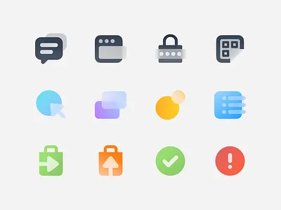 any.market / icons branding clean design glyphs icons minimal product design promo ui