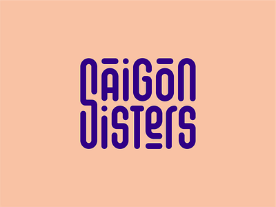 Saigon Sisters brand identity chicago food logo restaurant thai vietnamese