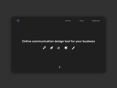 Design Tool | Landing Page dark ui design design tool landing page minimal ui design ui inspiration ui ux ux design web design website