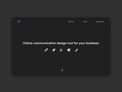 Design Tool | Landing Page dark ui design design tool landing page minimal ui design ui inspiration ui ux ux design web design website