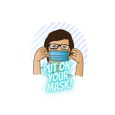 Put on your mask bhajumahesh coronavirus covid19 design illustration illustration art illustration design mask nepali design selfportrait ui vector