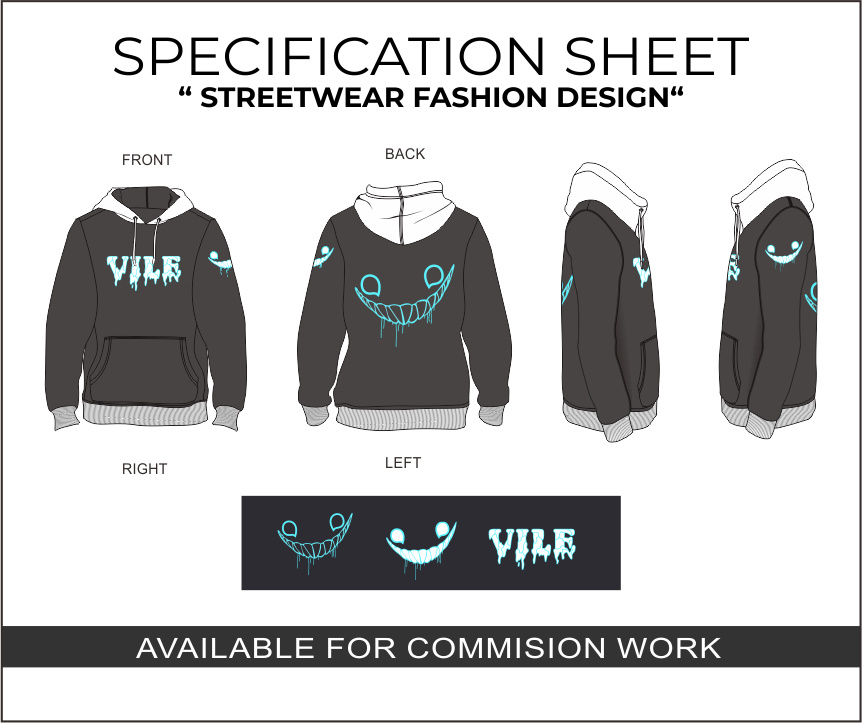 Example of I Will Design Hoodie Streetwear Urban