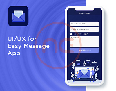 Easy Message adobe illustrator adobexd mobile app design