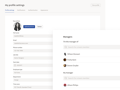 Profile settings page design product design redesign settings settings page startup ui user settings ux