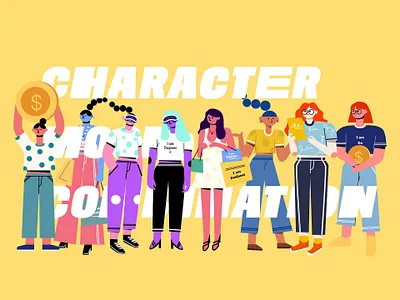 character banner branding character design education flat illustration people illustration ui uidesign