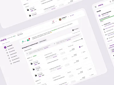Vital.ly - Treatment Plan app design dashboard health health app supplement treatment vital.ly