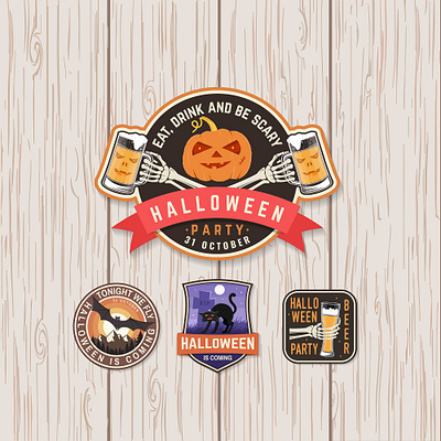 Halloween🎃 Party Patches badge bat beer halloween halloween party patch pumkin skeleton